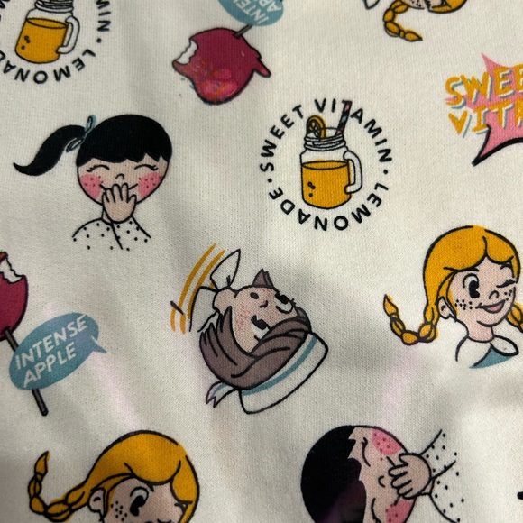 Zara Girls Sweet Vitamin Apple Lemonade Sweatshirt Size 2-3Y - Picture 4 of 6